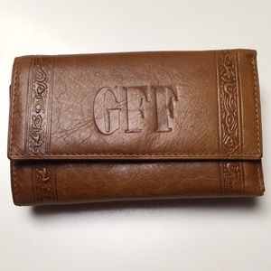 GFF leather multi-pocket wallet.